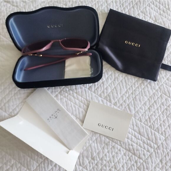 Gucci sunglasses new in case vintage mauve 2025 Pantone Color